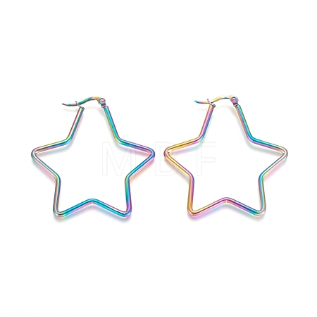 304 Stainless Steel Hoop Earrings STAS-D171-06C-M-1