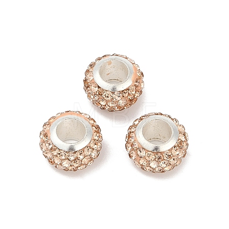 Alloy Rhinestone Clay Pave Beads ALRI-D300-03S-03-1