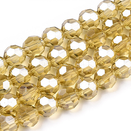 Electroplate Glass Bead Strands EGLA-R015-8mm-1-1