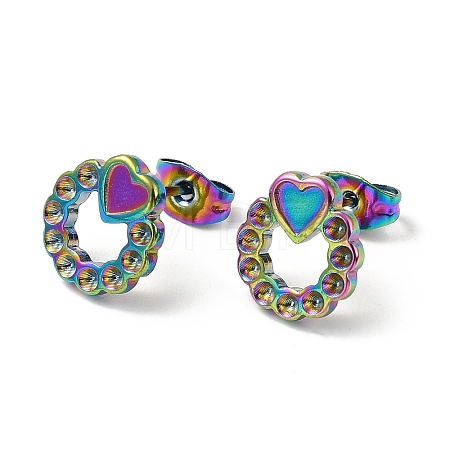 Ion Plating(IP) 304 Stainless Steel Stud Earring Findings STAS-E180-01M-1