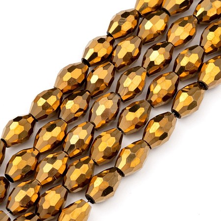 Electroplate Glass Beads GC881Y-3-1