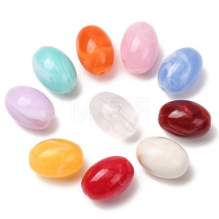 Two-Tone Imitation Gemstone Acrylic Beads AC-CBA7B05-03-1
