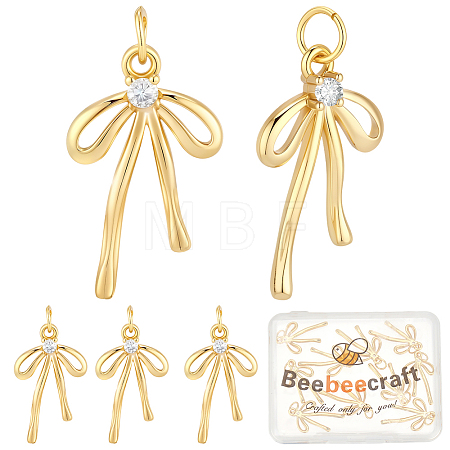 10Pcs Brass Micro Pave Cubic Zirconia Pendants KK-BBC0028-04-1