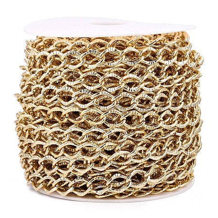 Aluminium Textured Curb Chains CHA-T001-43G-1