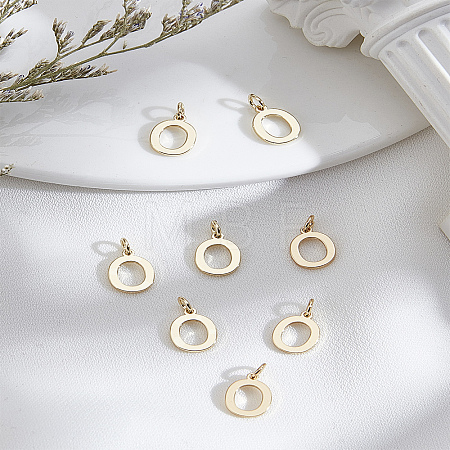 8Pcs Brass Charms KK-LP0001-85O-1