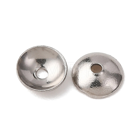 Tarnish Resistant Apetalous Half Round 304 Stainless Steel Bead Caps STAS-N039-02-1