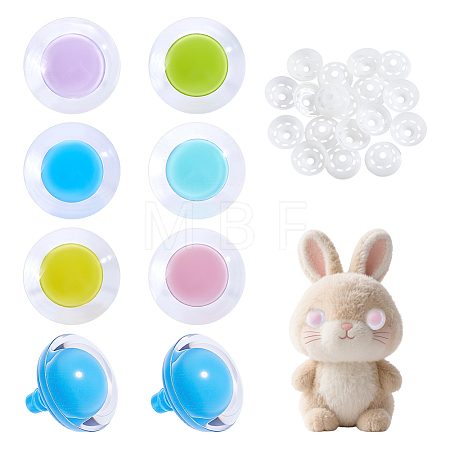 36Bags 6 Colors Resin Craft Safety Eyes DOLL-PH0001-67-1