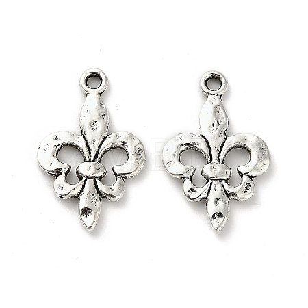 Lily Symbol Tibetan Style Alloy Pendants PALLOY-E776-01AS-02-1