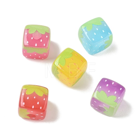 Printed Acrylic European Beads AC-CBA4EF4-06-1