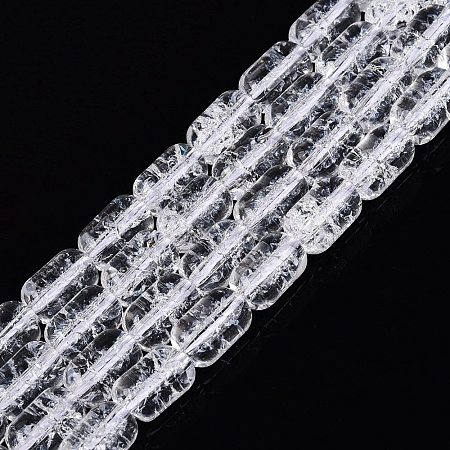 Transparent Crackle Glass Beads Strands GLAA-NH0001-04-A02-1