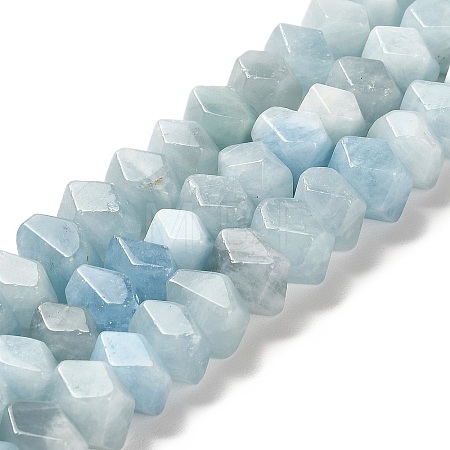 Natural Aquamarine Beads Strands G-N327-05-09-1