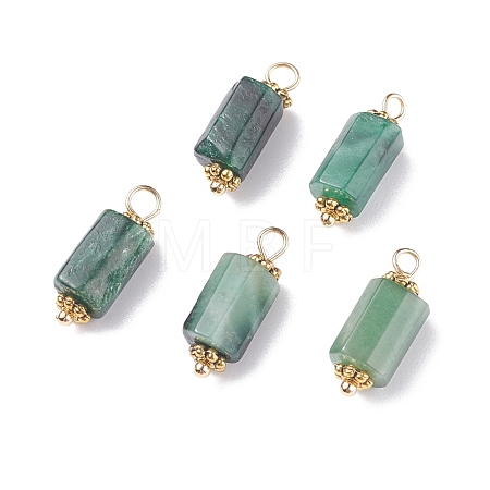 Natural Fuchsite Pendants PALLOY-JF01371-1