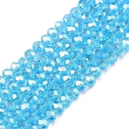 Electroplate Glass Beads Strands EGLA-A044-T2mm-A08-1