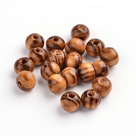Round Natural Wood Beads WOOD-Q009-6mm-LF-1