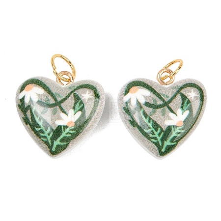 Printed Opaque Acrylic Pendants SACR-P036-01D-G-1