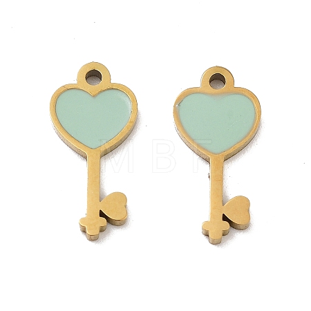 Ion Plating(IP) 316 Stainless Steel Enamel Charms STAS-U014-63G-02-1