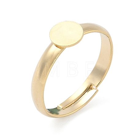 Adjustable Brass Pad Ring Settings KK-K414-10D-G-1