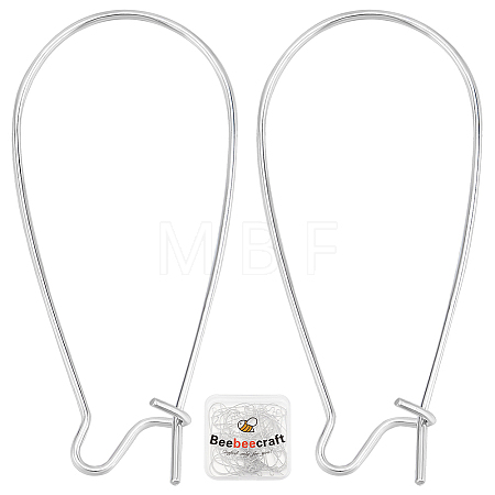 50Pcs Brass Hoop Earring Findings KK-BBC0015-46A-1