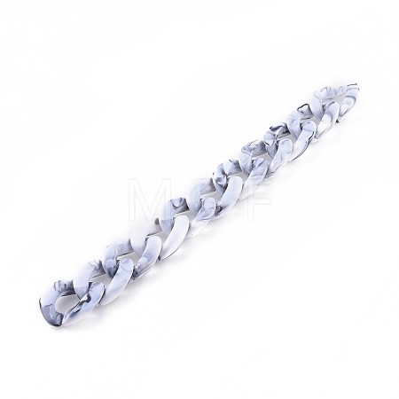 Acrylic Curb Chains X-AJEW-JB00505-05-1