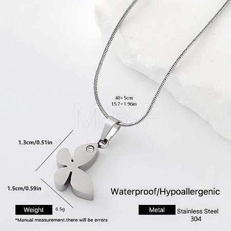304 Stainless Steel Pendant Necklaces for Women DV7117-2-1