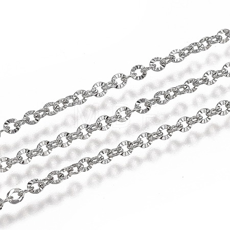 Tarnish Resistant 304 Stainless Steel Cable Chains CHS-A006-02A-P-1