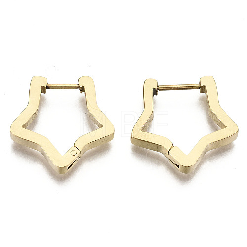 304 Stainless Steel Huggie Hoop Earrings STAS-R115-23G-1