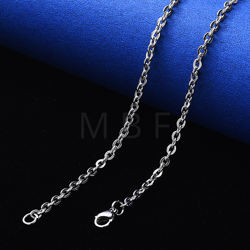 Non-Tarnish 304 Stainless Steel Cable Chain Necklace NJEW-S420-004P-1