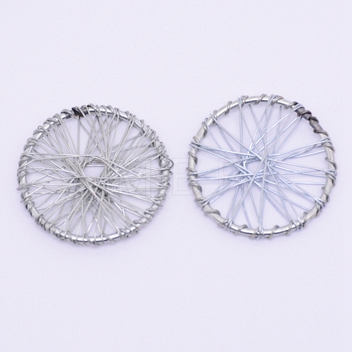 Wrapped Wire Iron Pendants IFIN-WH0053-41A-01-1