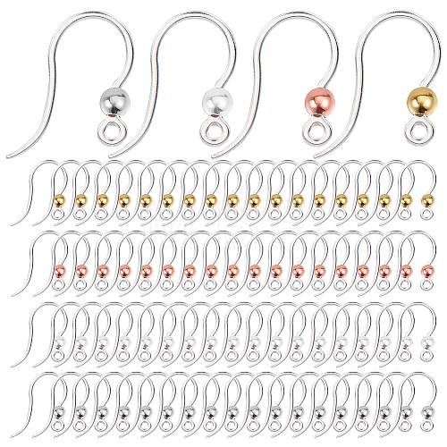 80Pcs 4 Colors Eco-Friendly Plastic Earring Hooks STAS-SC0004-44-1