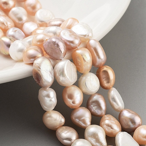 Natural Cultured Freshwater Pearl Beads Strands PEAR-P062-26F-1