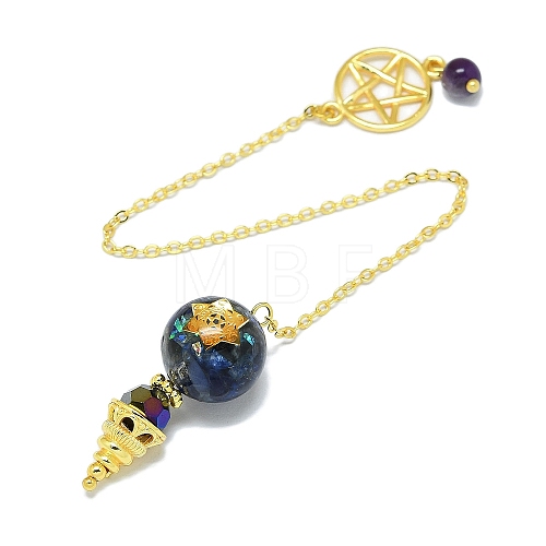 Round Resin Dowsing Pendulum Big Pendants G-C117-01G-03-1