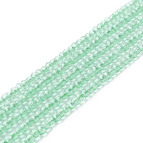 Transparent Glass Beads Strands GLAA-C019-01B-17-1