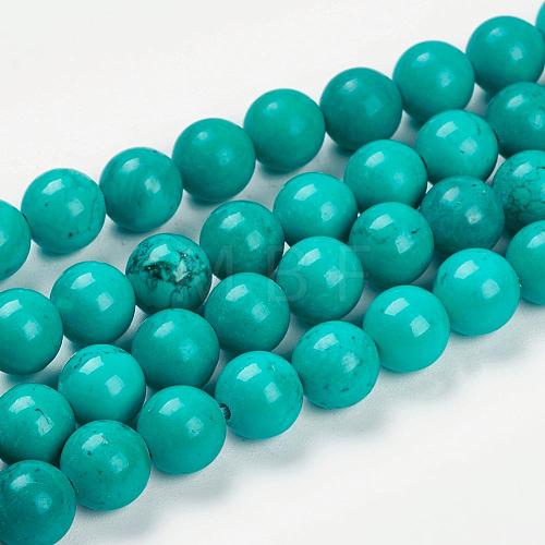 Natural Magnesite Beads Strands G-K205-02-8mm-1