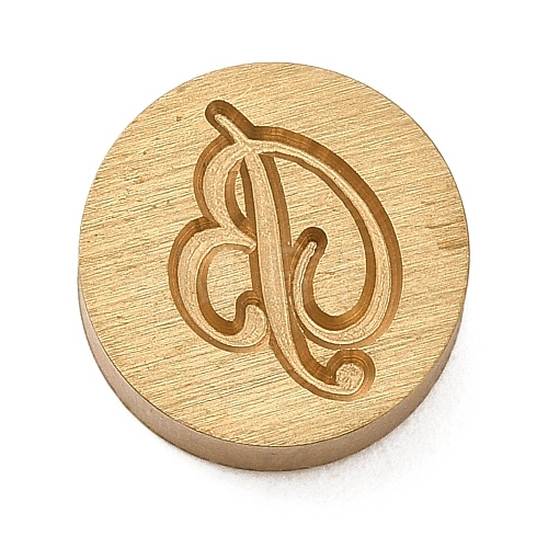 Golden Tone Brass Letter Stamps KK-R005-01B-1