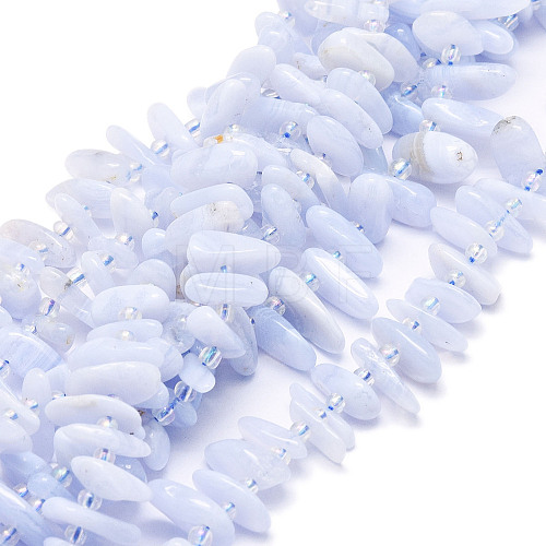 Natural Blue Lace Agate Beads Strands G-E569-O12-1