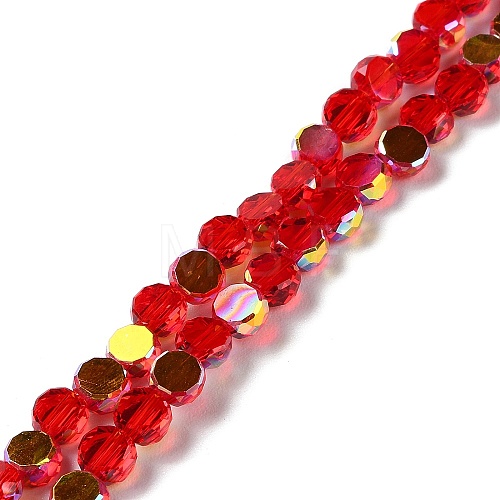 Transparent Electroplate Glass Beads Strands GLAA-Q099-I01-08-1