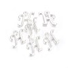 Silver Color Plated Alloy Letter Pendants PALLOY-J718-01S-H-2