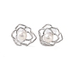 925 Sterling Silver Studs Earring EJEW-H002-19P-1