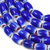 Handmade Millefiori Glass Oval Beads Strands LK-Z001-02B-05-2