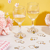 16Pcs 16 Style Bees & Flower Theme Alloy Enamel Wine Glass Charms AJEW-BC0003-91-5