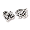 Tibetan Style Filigree Alloy Heart Charms LS-TIBEP-0277-AS-RS-2