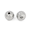 Anti-Tarnish Textured 316 Surgical Stainless Steel Beads STAS-M106-01E-P-3
