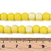 Frosted Opaque Glass Beads Strands LS-GLAA-T032-P6mm-MBB16-4