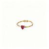Adjustable Birthstone 304 Stainless Steel Micro Pave Cubic Zirconia Cuff Open Rings WGB2F1D-10-1