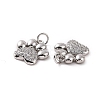 Rack Plating Brass Micro Pave Cubic Zirconia Charms X-KK-C008-36P-3
