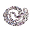 Electroplate Transparent Glass Beads Strands EGLA-Q133-01A-07-2