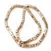 Electroplated Natural Lava Rock Beads Strands G-L606-E02-01D-3