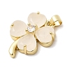 Brass Glass Pendants KK-H529-40G-01-2
