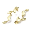 Rack Plating Brass Twist Dangle Stud Earrings EJEW-M237-13G-2