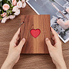 6 Inch Hollow Heart Wooden Cover Loose-leaf Scrapbooking Photo Album DIY-WH0401-37-3